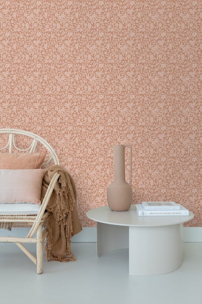 ESTAhome Tapete Blumen Terrakottarosa - 50 x 900 cm - 131445