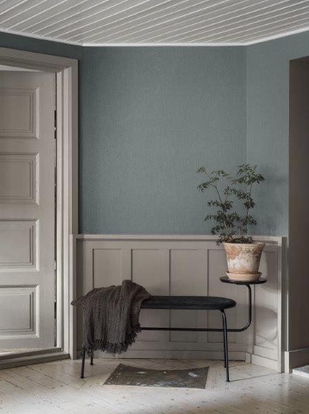 Borastapeter Tapete Uni Graublau - 53 cm x 10.05 m - 660469