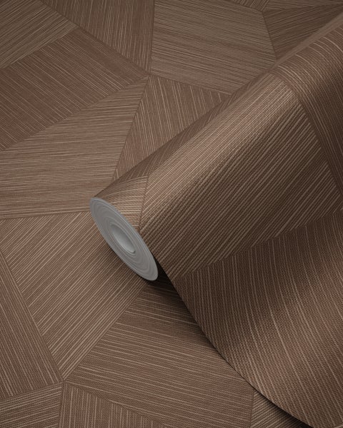 Origin Wallcoverings Tapete 3D-Muster Rostbraun - 53 cm x 10.05 m - 347824