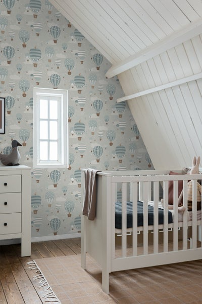 ESTAhome Tapete Luftballons Blau - 50 x 900 cm - 131345