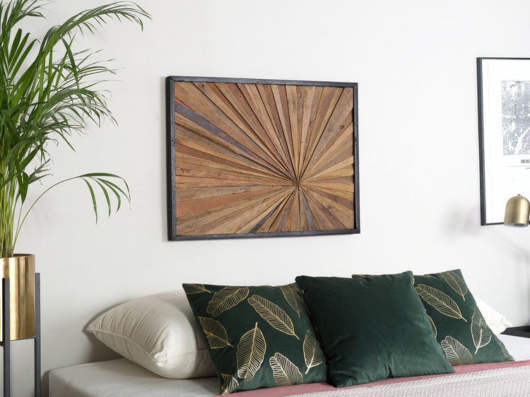 Wandobjekt MERIDA Teakholz 60 cm Braun