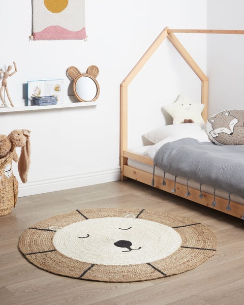 Kinderteppich KOVU Beige ø 120 cm Jute