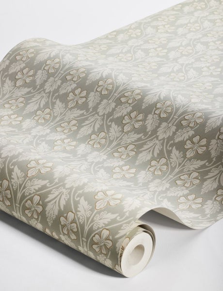 Borastapeter Tapete Blumen Grau - 53 cm x 10.05 m - 660090