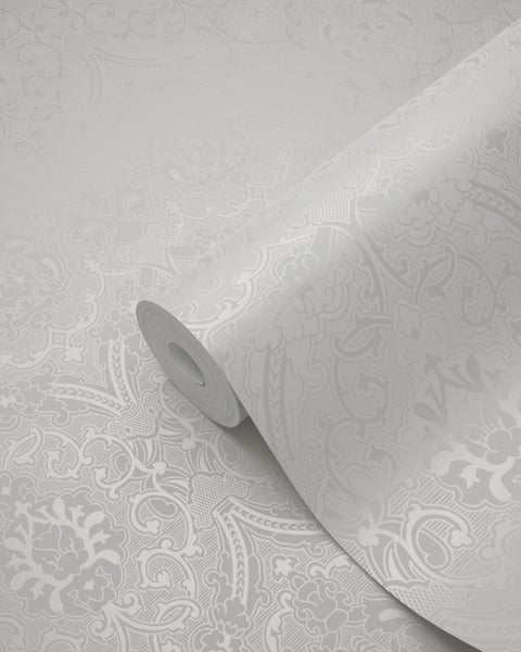 Origin Wallcoverings Tapete Ornamente Weiß - 53 cm x 10.05 m - 346240