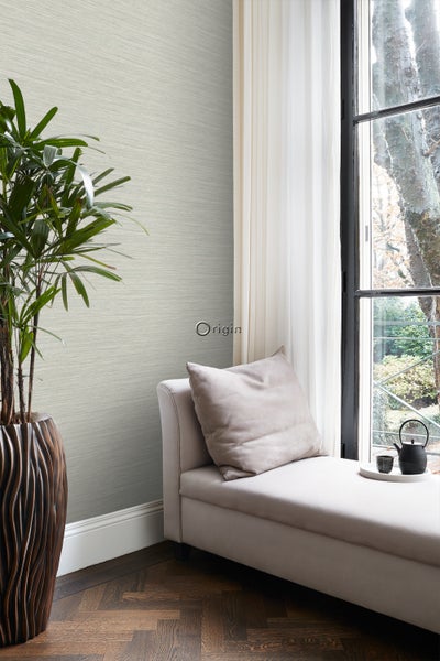 Origin Wallcoverings Tapete Gewebeoptik Grau - 53 cm x 10.05 m - 347652
