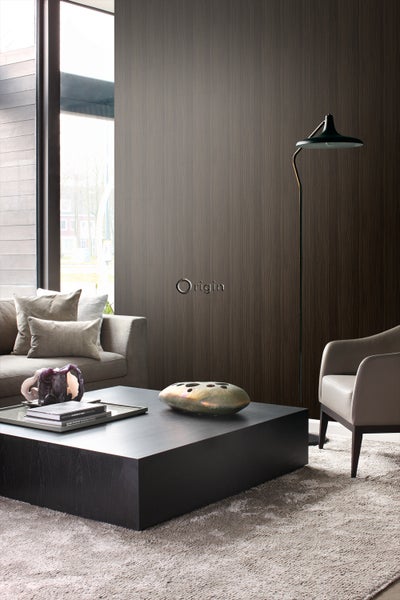 Origin Wallcoverings Tapete Streifenmuster Dunkelbraun - 53 cm x 10.05 m - 347238