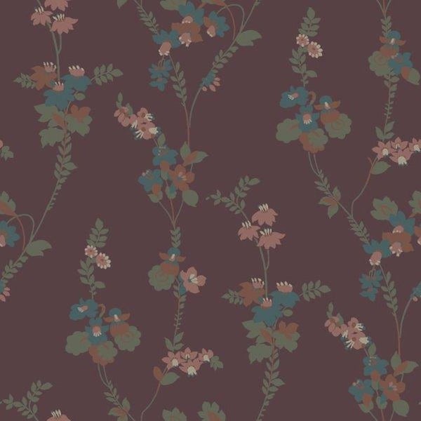 Borastapeter Tapete Blumen Braun - 53 cm x 10.05 m - 660846