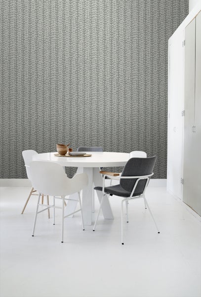 ESTAhome Tapete grob gestricktes Muster Dunkelgrau - 53 cm x 10.05 m - 148343