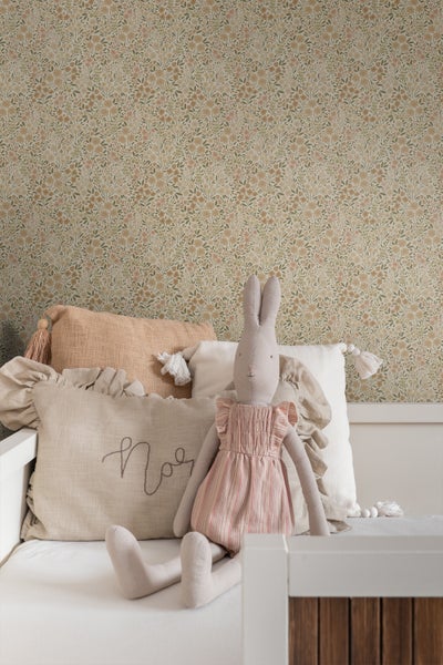 ESTAhome Tapete Blumen Beige - 0.53 x 10.05 m - 139701