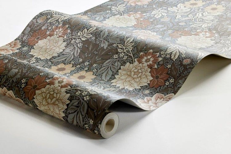 Borastapeter Tapete Blumenmuster im Jugendstil Braun - 53 cm x 10.05 m - 660399