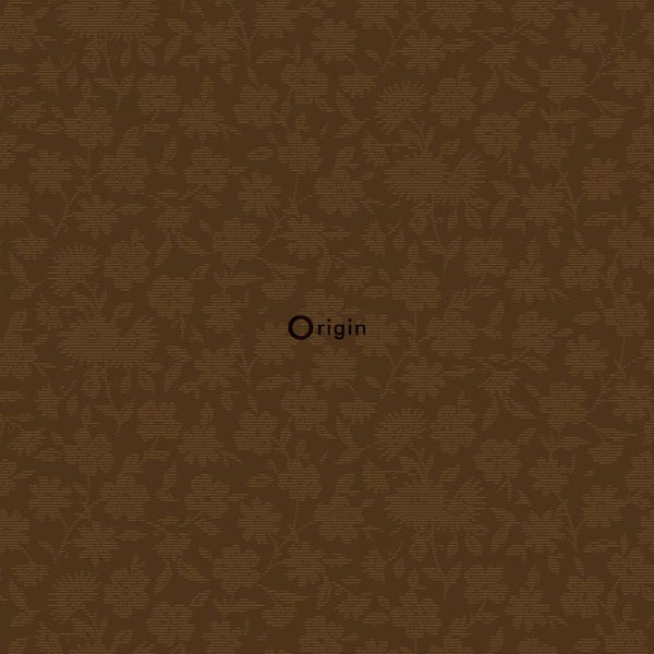 Origin Wallcoverings Tapete Blumen Braun und Gold - 53 cm x 10.05 m - 345439