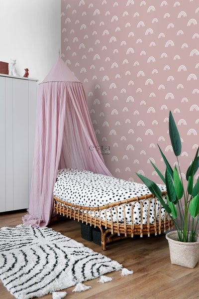 ESTAhome Tapete Regenbogen Altrosa - 53 cm x 10.05 m - 139437