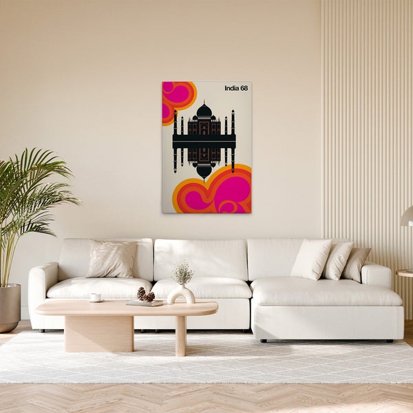 Poster mit dem Taj Mahal Motiv im Wohnzimmer