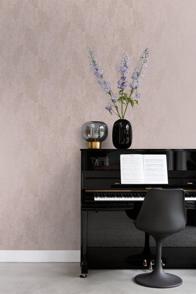 Origin Wallcoverings Tapete Blätter Altrosa - 0,53 x 10,05 m - 347712