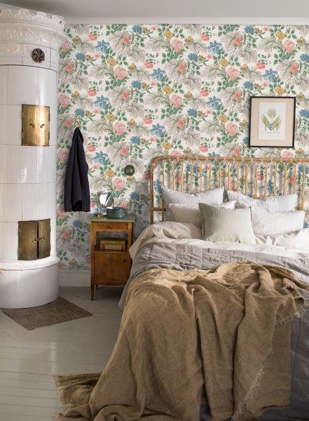 Borastapeter Tapete Blumen Beige - 53 cm x 10.05 m - 660602