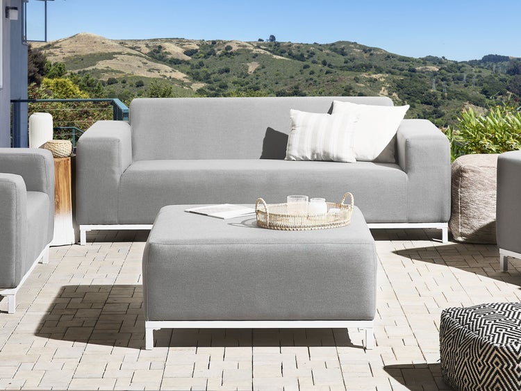 Gartensofa 3-Sitzer ROVIGO Hellgrau