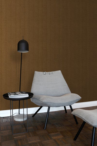 Origin Wallcoverings Tapete Leinen-Optik Rostbraun - 53 cm x 10.05 m - 347379
