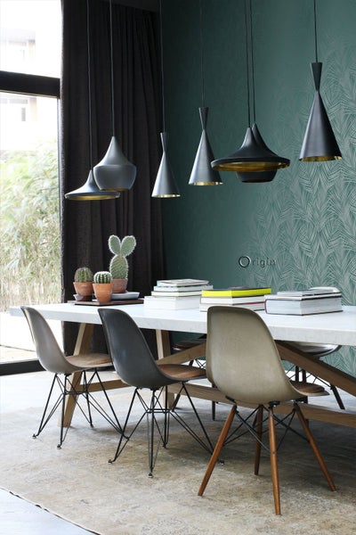 Origin Wallcoverings Tapete Palmenblätter Smaragdgrün - 53 cm x 10.05 m - 347710