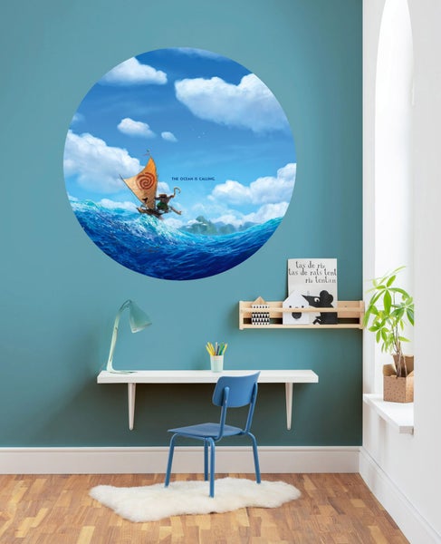 Disney selbstklebende runde Tapete Vaiana Blau - Ø 128 cm - 610388