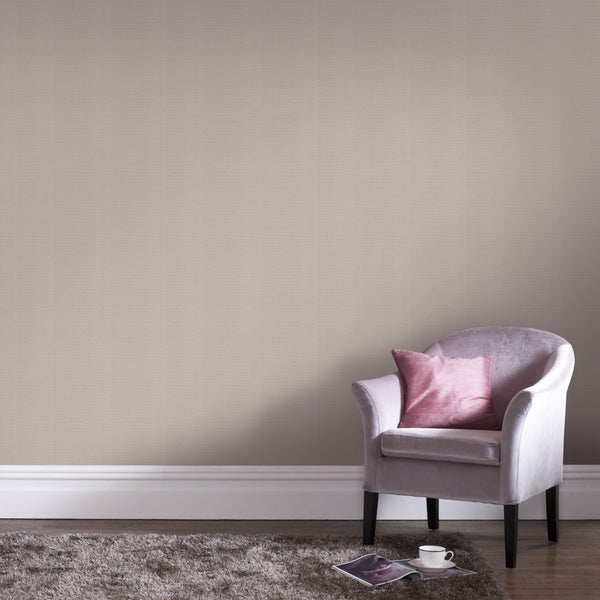 Vliestapeten Textil Uni Taupe