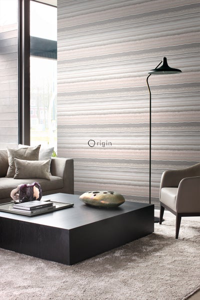 Origin Wallcoverings Tapete Marmor-Optik Pfirsichrosa und Beige - 53 cm x 10.05 m - 337236