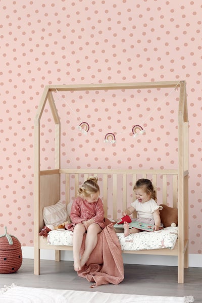 ESTAhome Tapete Punkte Rosa - 53 cm x 10.05 m - 139731