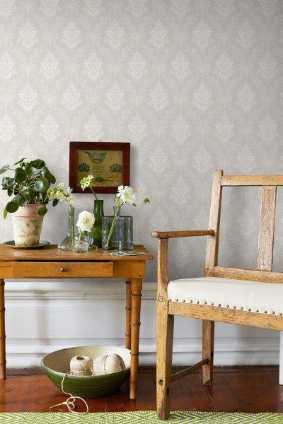 Borastapeter Tapete Blumen Beige - 53 cm x 10.05 m - 660071