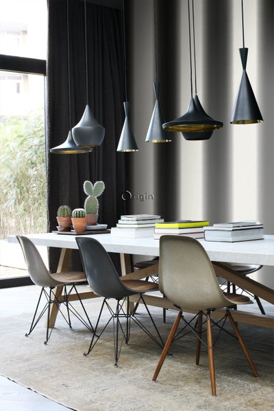 Origin Wallcoverings Tapete Dip Dye-Motiv Schwarz - 53 cm x 10.05 m - 346938