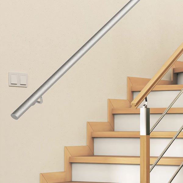 PRESTIO – Wandhandlauf-Set + Stützen - Farbe Karako Grau Typ RAL 9006
