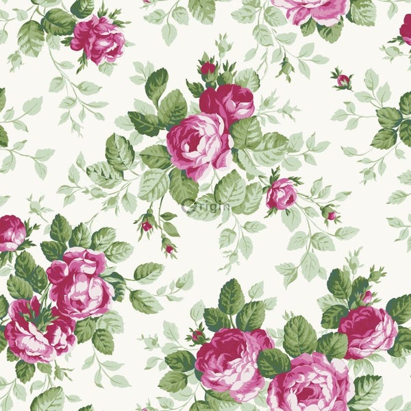 Origin Wallcoverings Tapete Rosen Rosa - 53 cm x 10.05 m - 326138