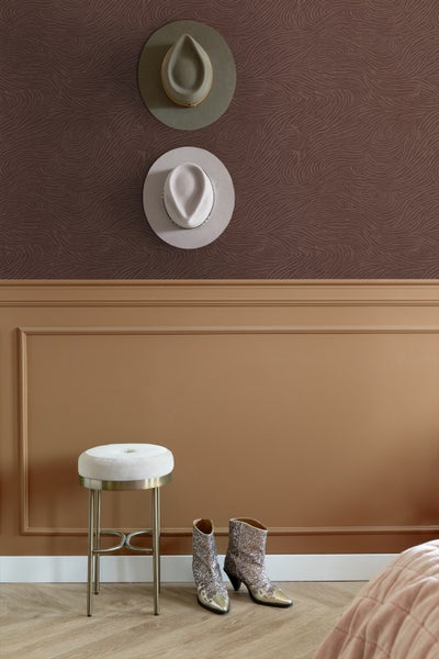 ESTAhome Tapete 3d Wellenförmige Linien mauve-violett - 50 x 900 cm - 131369