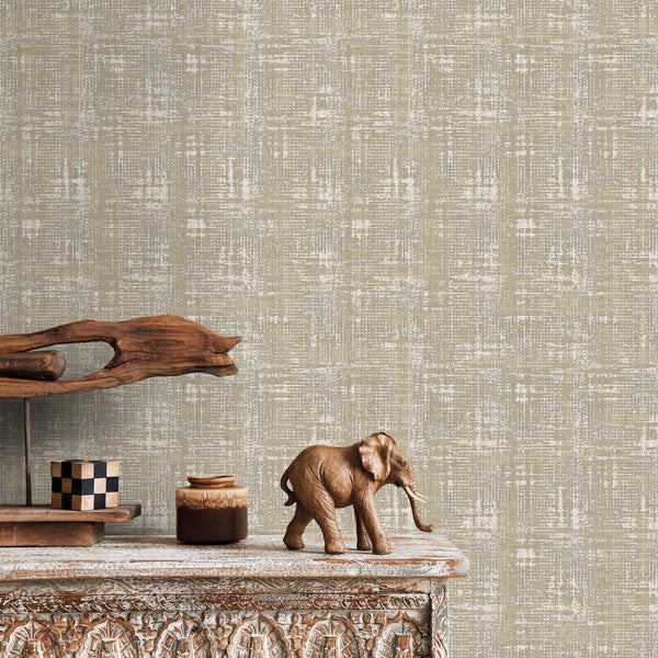 Sanders und Sanders Tapete Leinen-Optik Beige - 53 cm x 10 m - 640260