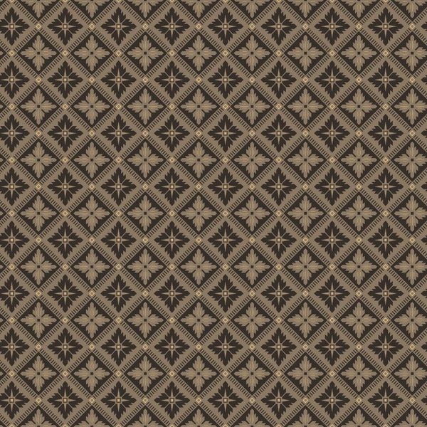 Borastapeter Tapete Fliesenmuster Dunkelbraun und Beige - 53 cm x 10.05 m - 660067