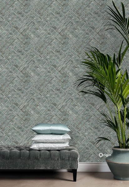 Origin Wallcoverings Tapete Metallplatten Hellgrau - 53 cm x 10.05 m - 337242
