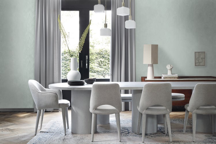 Origin Wallcoverings Tapete Palmenblätter Seladongrün - 53 cm x 10.05 m - 347742