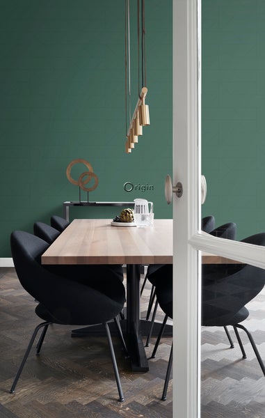Origin Wallcoverings Tapete grafische Linien Dunkelgrün - 53 cm x 10.05 m - 347724