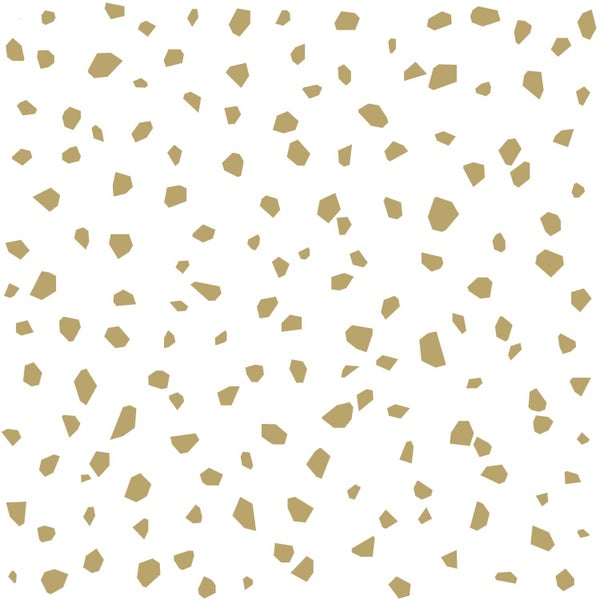 ESTAhome Tapete Terrazzo-Motiv Weiß und Gold - 53 cm x 10.05 m - 139133