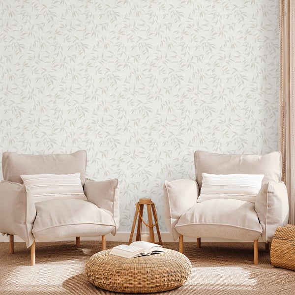 Sanders und Sanders Tapete Blätter Grau - 53 cm x 10 m - 640232