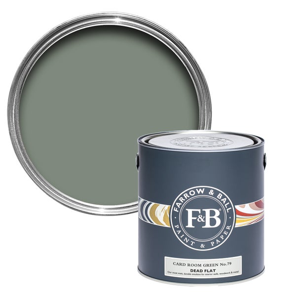 Farbeimer von Farrow and Ball, Farbton Card Room Green No 79
