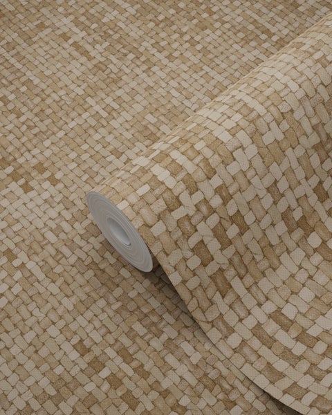 Origin Wallcoverings Tapete Leinen-Optik Beigebraun - 50 x 900 cm - 348049