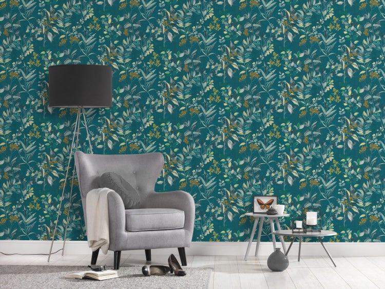 Tapete mit Pflanzenmuster