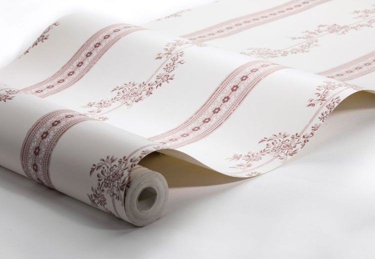 Borastapeter Tapete Blumen Beige und Rosa - 53 cm x 10.05 m - 660048