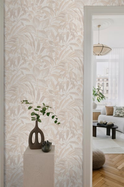Sanders und Sanders Tapete Blätter Beige - 53 cm x 10 m - 640229