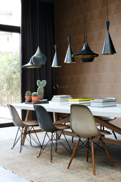 Origin Wallcoverings Tapete verwitterte Metalldreiecke Rostbraun - 53 cm x 10.05 m - 337604
