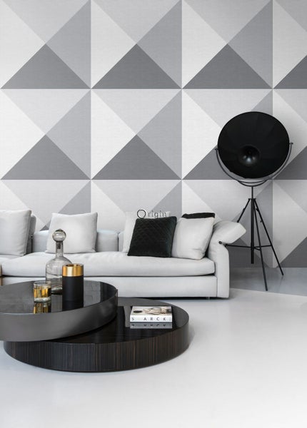Origin Wallcoverings Fototapete 3D Muster Grau - 100 x 300 cm - 357227