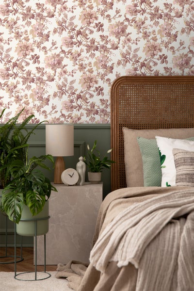 Duro Tapete Blumen Terrakotta - 53 cm x 10.05 m - 661191
