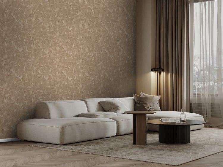 Origin Wallcoverings Tapete Bananenblätter Beigebraun - 50 x 900 cm - 348059
