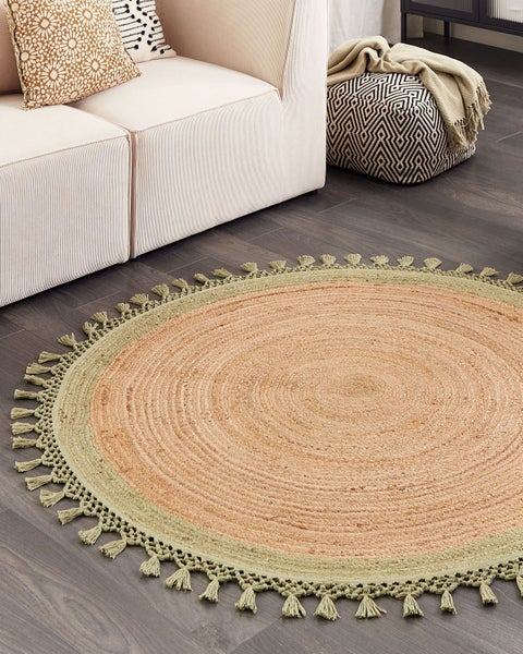 Teppich MARTS Grün ø 140 cm Jute