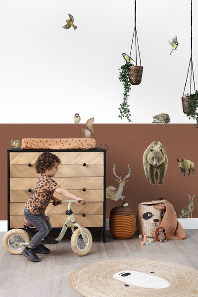ESTAhome Wandtattoo Waldtiere Braun - 47.5 x 66 cm - 156102