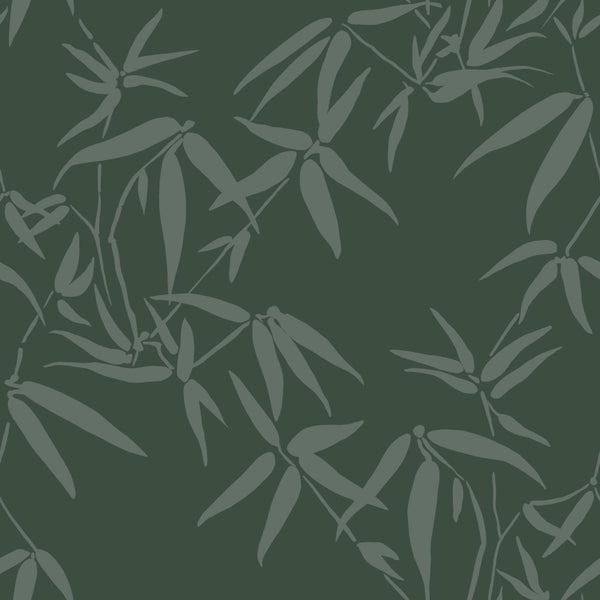 Origin Wallcoverings Tapete Bambusblätter Dunkelgrün - 53 cm x 10.05 m - 347738